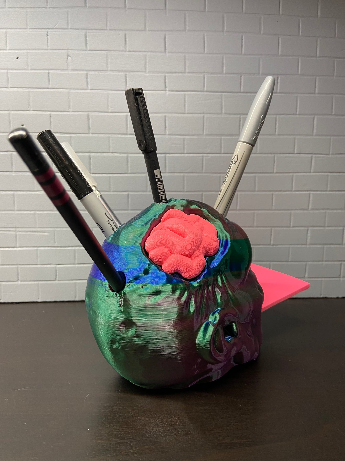 Zombie Head Desk Pen Organizer