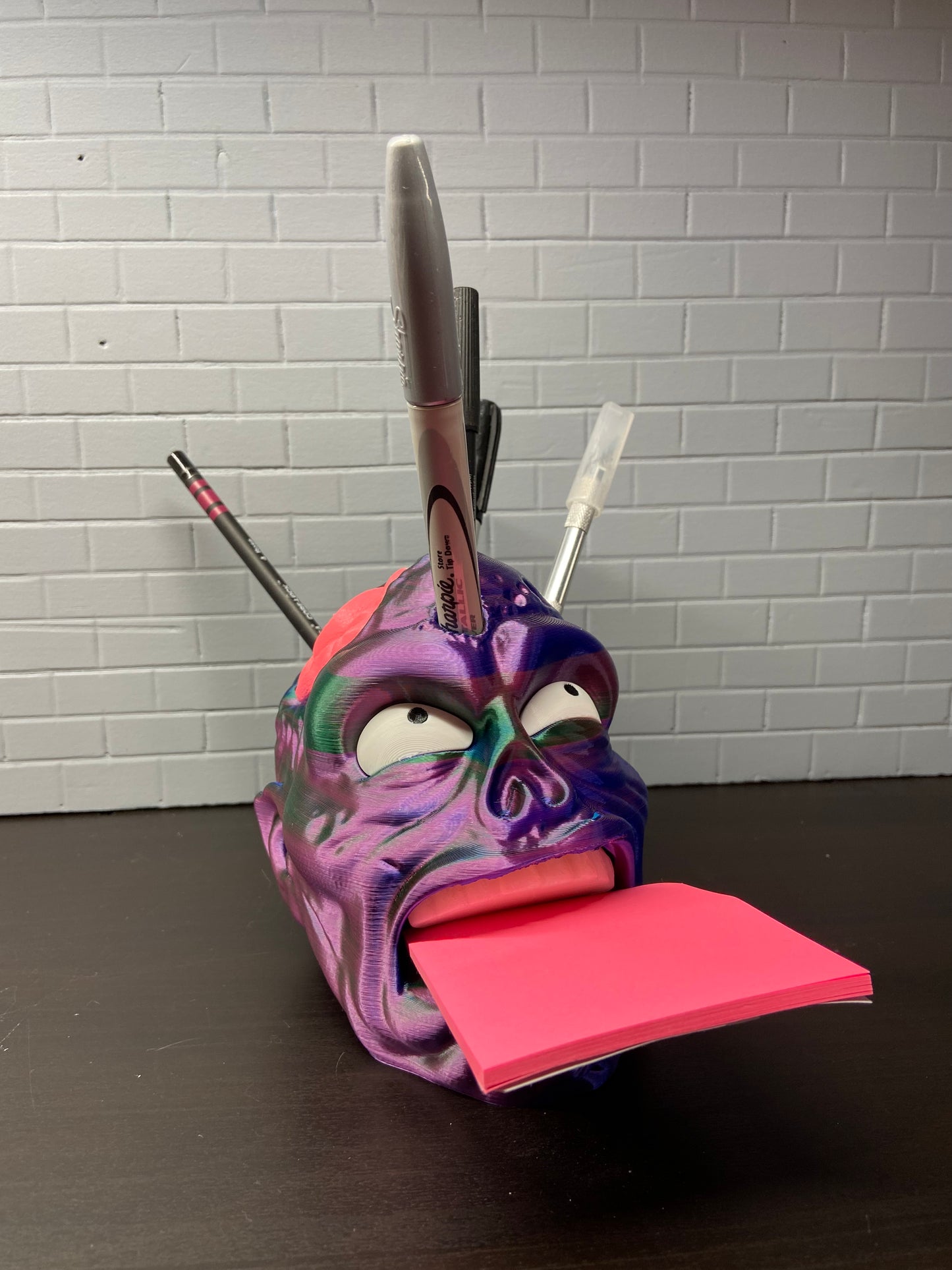 Zombie Head Desk Pen Organizer