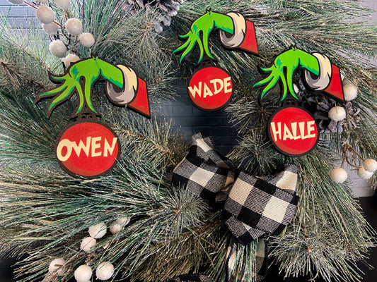Grinch Christmas Ball Name Ornament Tree Decoration