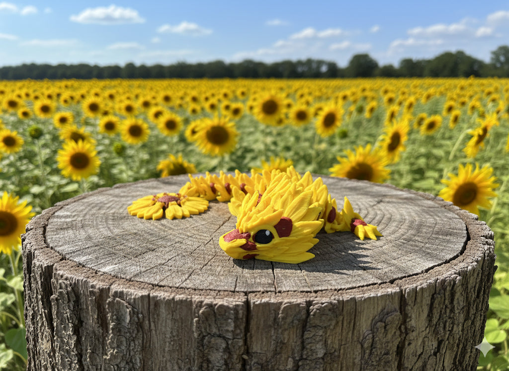 Medium Sunflower Burst Dragon