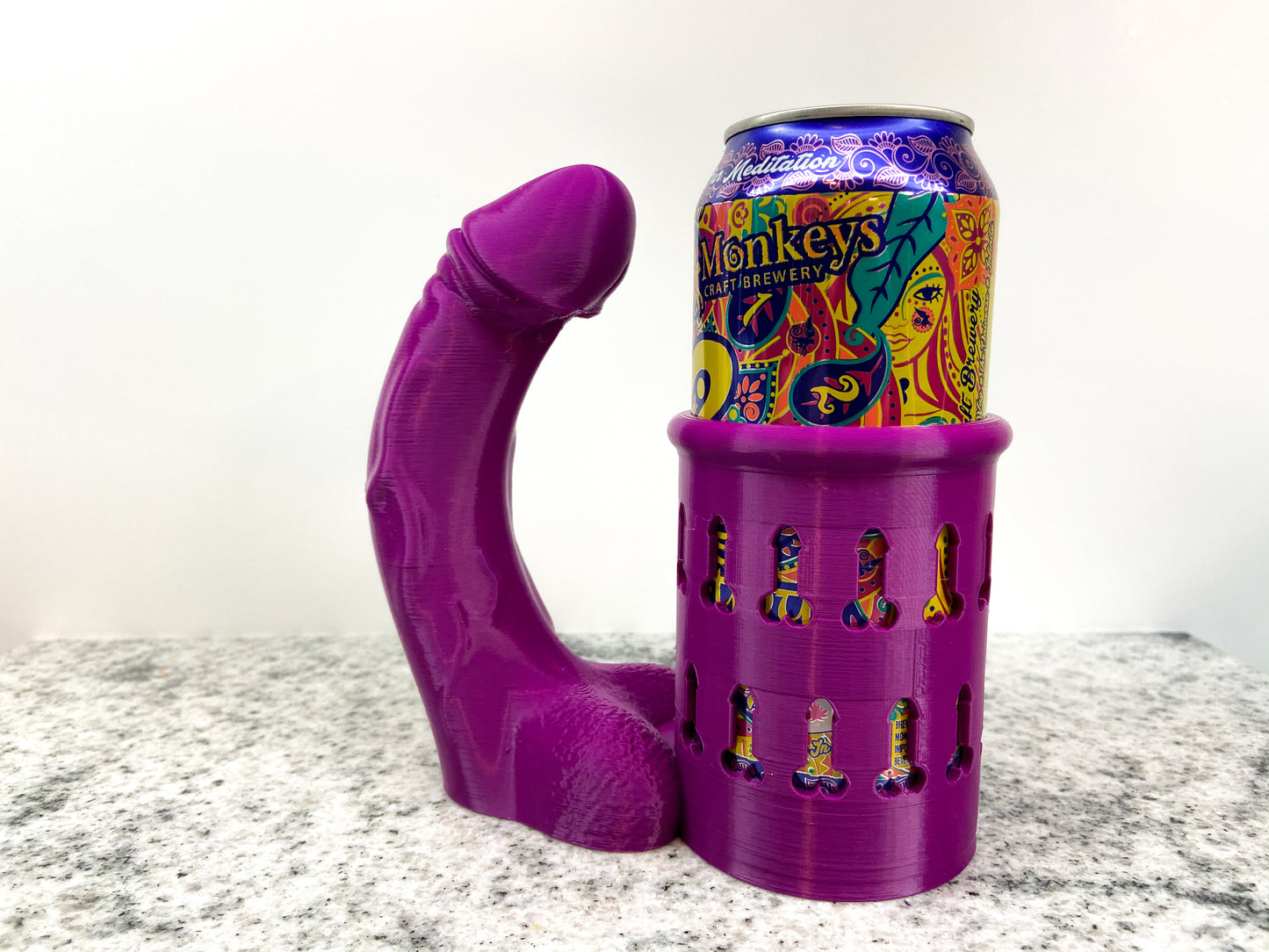 3D Printed Funny Beer Can Holder Bachelorette or Bachelor Party Summer BBQ Gag Gift