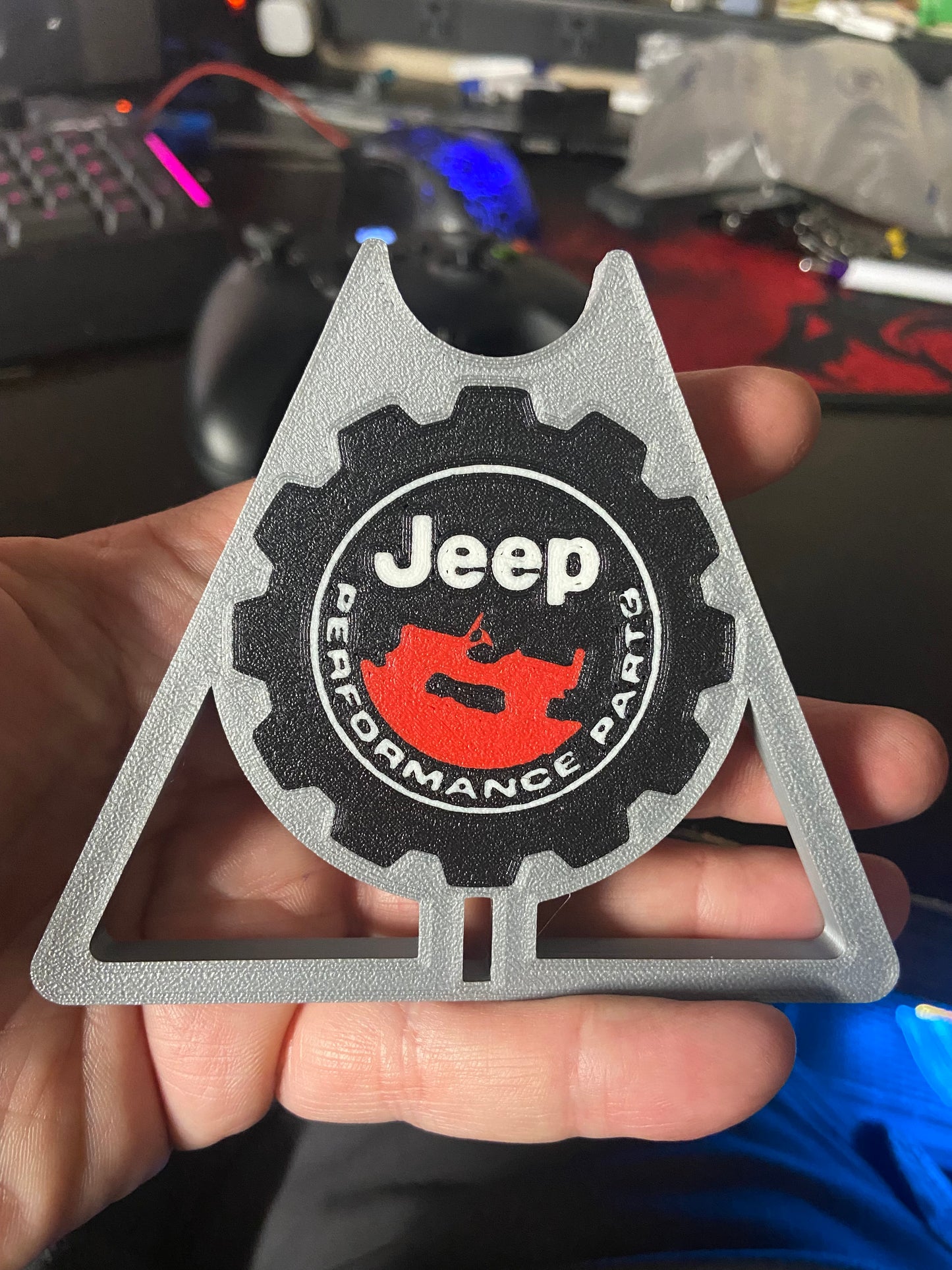 Jeep JK Gear Vintage style Off-road Logo RC Crawler Axle Stand