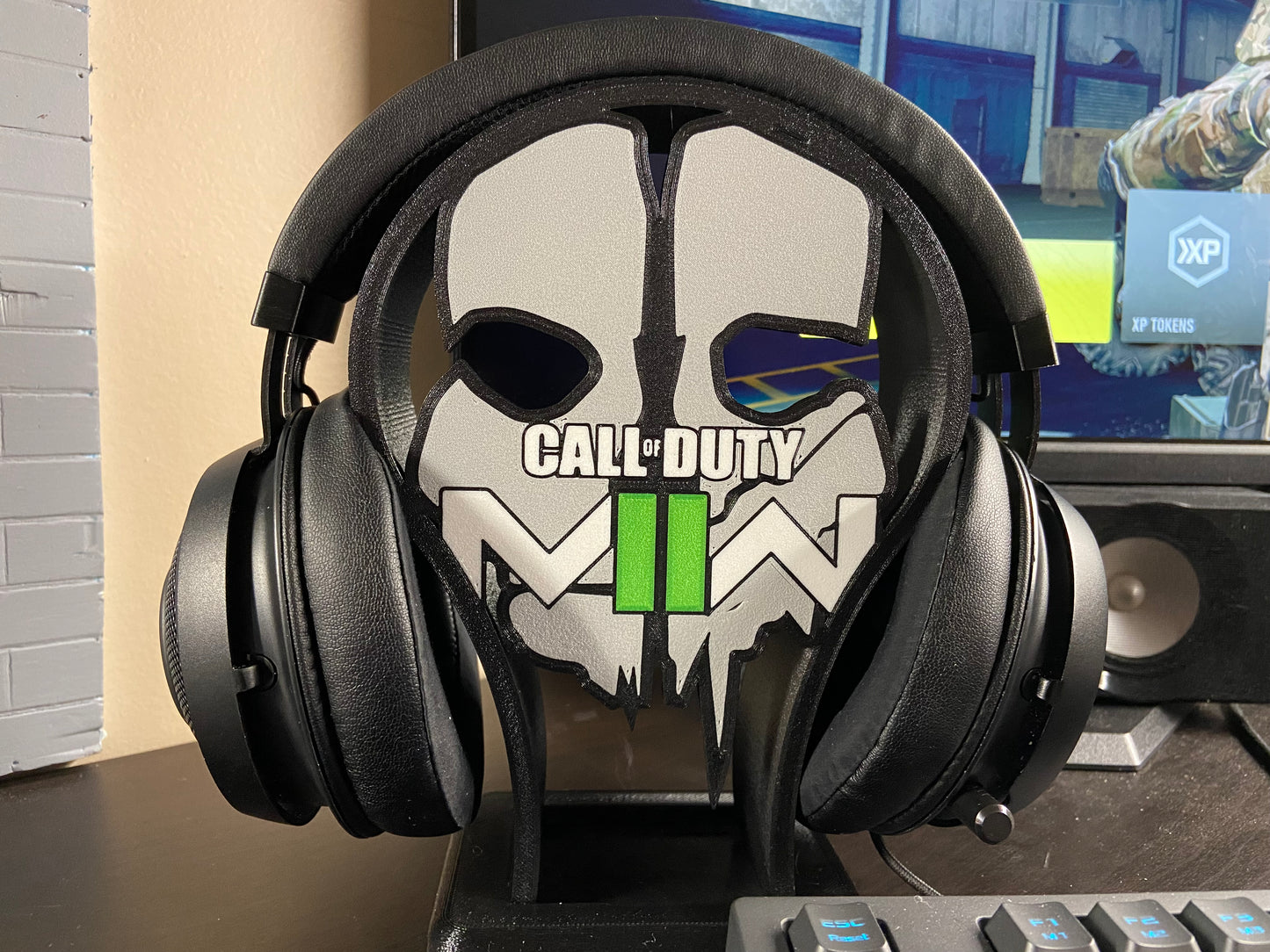 Call Of Duty GHOST Modern Warfare 2 MW2 Warzone 2.0 gaming Headphone Stand Desk Organizer Twitch Streamer COD