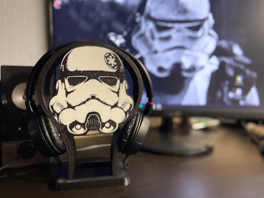 Storm Trooper Headphone Stand gaming Headphone Stand Desk Organizer Twitch Streamer COD