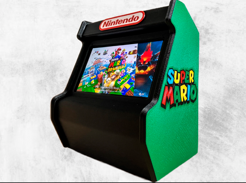 OLED Switch Screen Super Mario Inspired Nintendo Switch Arcade Cabinet 3D Printed