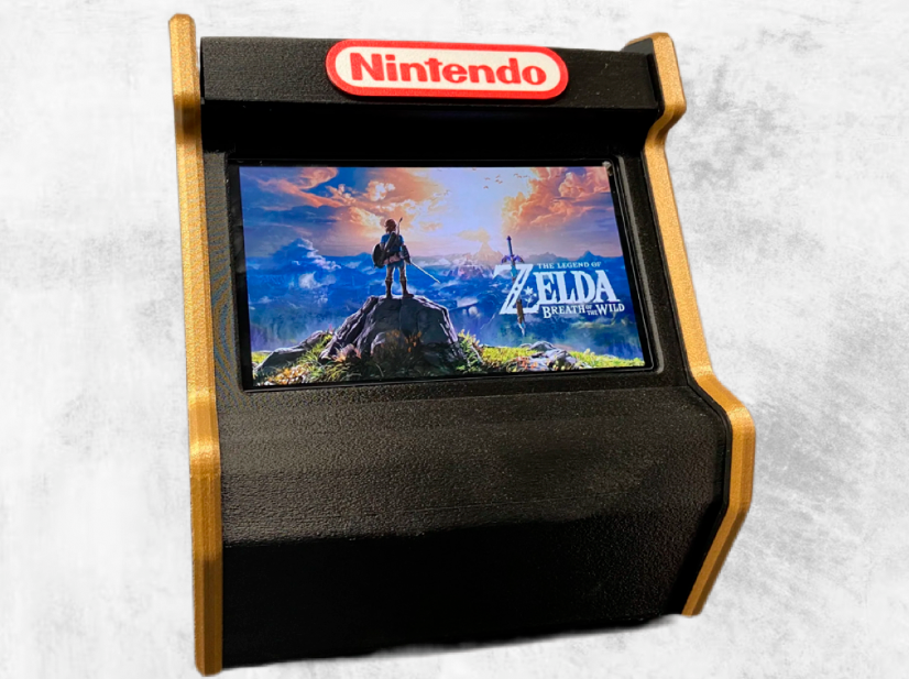 Zelda Style OLED SCREEN MODEL Nintendo Switch Arcade Cabinet BOTW 3D Printed